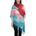 thumbnail image 3 of Sikiie Aurora Borealis Village Shawl Wraps Big Scarf Tassel Fall Winter Thick Scarf Warm Shawl Women Fall Gifts, 3 of 8