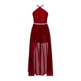 thumbnail image 2 of inhzoy Kids Girls Floral Lace Dress Shiny Rhinestone Formal Dance Romper Gowns, 2 of 5
