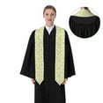 thumbnail image 4 of Fotbe Tree Palms Lemon Printed Class of 2024 Graduation Stole, 4 of 7