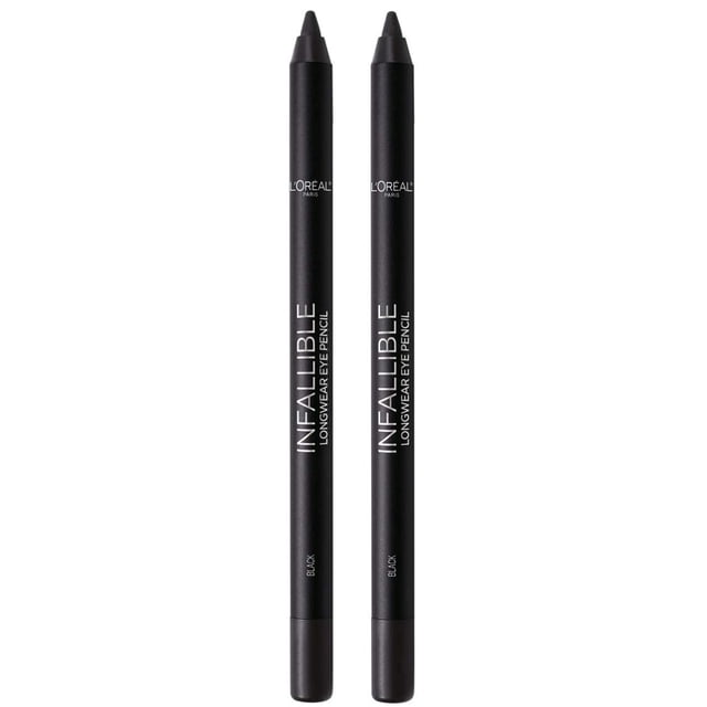 Delineador de ojos L'Oréal Paris Infallible Pro-Last Pencil negro 1.2 ml x2