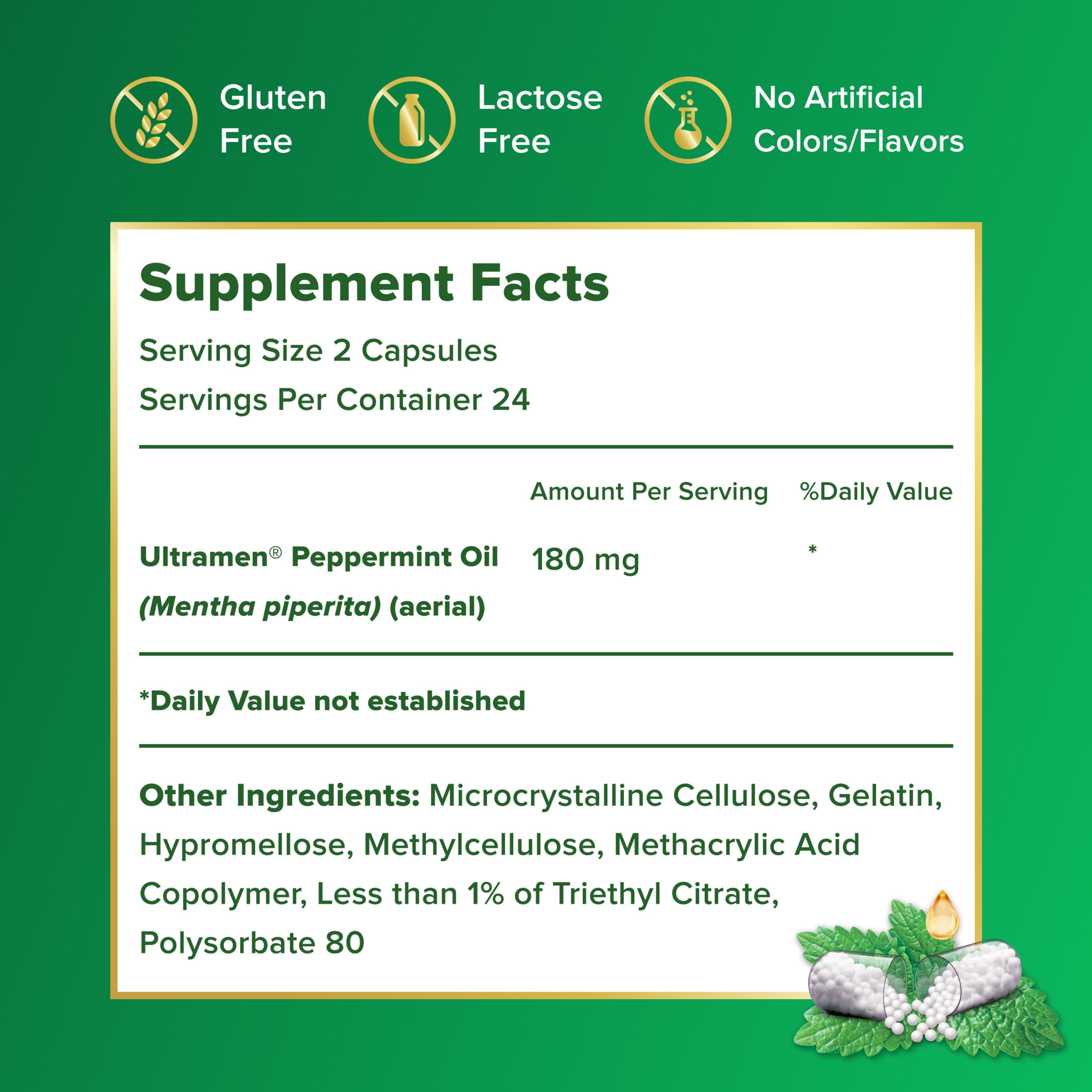 IBgard Gut Health Supplement, Peppermint Oil Capsules for Abdominal Comfort, 48 Capsules