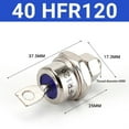 thumbnail image 1 of 1Pc 85A/40A/25A 1200V Positive Cathode/Negative Anode Stud Mount Diode Rectifier, 1 of 9