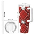thumbnail image 5 of Lsque Sanrio Pattern 40 OZ Ice Bully Cup with Handle and Straw, Double Wall Stainless Steel Tumbler Travel Coffee Cup with Lid for Christmas Present, 5 of 8