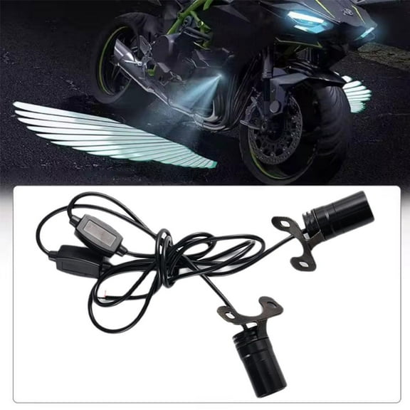QHUDLV 2Pcs Angel Wing LED Projector,Motorcycle Lamp Shadow Lights, Welcome Effect for 2025 UK