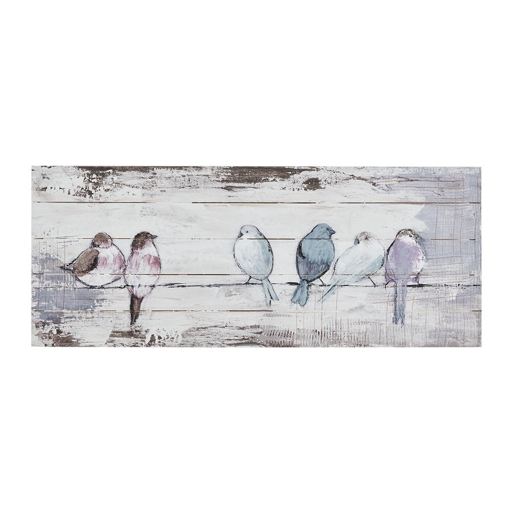 MAYEERTY Hand-Painted Wood Plank Panel Wall Decor