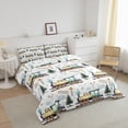thumbnail image 3 of Erosebridal Kawaii Train Bedding Full Comforter Set, Cartoon Railroad Down Comforter, Rail Vehicle Decor, Reversible, 3 of 8