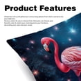 thumbnail image 2 of Flamingo Velvet Throw Pillows Set of 2 - Decorative Pillows with Unique Patterns for Sofa Couch Bed - Pillow Covers - Available in 16x16, 18x18, 20x20 Inches, 2 of 6