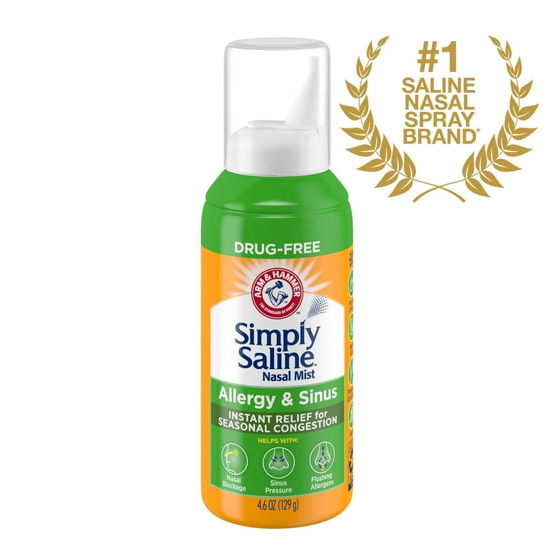 Arm & Hammer Simply Saline Allergy & Sinus Relief Nasal Mist (4.6 oz) Arm & Hammer Simply Saline Allergy & Sinus Relief Nasal Mist (4.6 oz)