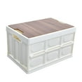 thumbnail image 4 of Cajón utilitario apilable de plástico, caja de almacenamiento apilable plegable de gran capacidad de 30 l L Caja de almacenamiento plegable Rendimiento lleno de energía, 4 of 8