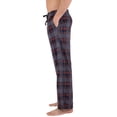 thumbnail image 3 of Intimo Mens' Microfleece Plaid Drawstring Waist Lounge Sleep Pajama Pant Sleepwear Loungewear, 3 of 5