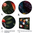 thumbnail image 3 of Designart "Tropical Parrots in Orange and Green" Animals Framed Wall Art Decor - Modern Orange Parrot Entryway Framed Wall Art, 3 of 6