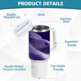 thumbnail image 4 of 40 Oz Car Handle Water Bottle Water Cup Water Bottle Water Jug Coffee Cup Travel Water Bottle Beautiful Cartoon Purple Curve, 4 of 8