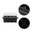 thumbnail image 6 of Masteelf Tray Sprout Plate 12 Cavity Nursery Pots Tray Lids Box For Gardening Bonsai 19 x 15 x 9.5CM (Black), 6 of 8