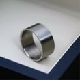 thumbnail image 5 of 12mm Stainless Steel Silver Brushed Band Men Women Engagement Matte Ring Sz 7-13, 5 of 5