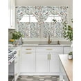 thumbnail image 5 of Pastoral Botanical Kitchen Curtains Sets 24 Inch Length with Valance, Rustic Summer Birds Spring Floral Swag Valances and Tiers Curtain Set Drapes Swag Curtains for Living Room, Bathroom, Bedroom, 5 of 6