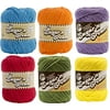 Lily Sugar n' Cream 6 Pack Bundle Solid Color Red Yellow Blue Purple Green Orange