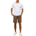 thumbnail image 2 of NOMADIC NOOK Plaid Shorts for Men's Flat Front Summer Chino Checked Shorts Pants 2 Pack, 2 of 5