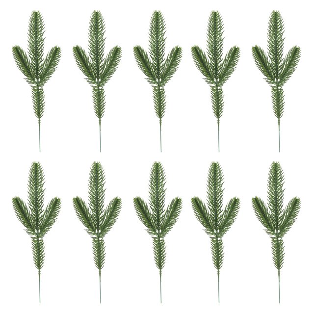 Ramas de pino navideñas con bayas rojas, tallos artificiales verdes para arreglos florales en árboles, decoración para el hogar, la oficina y centros de mesa navideños