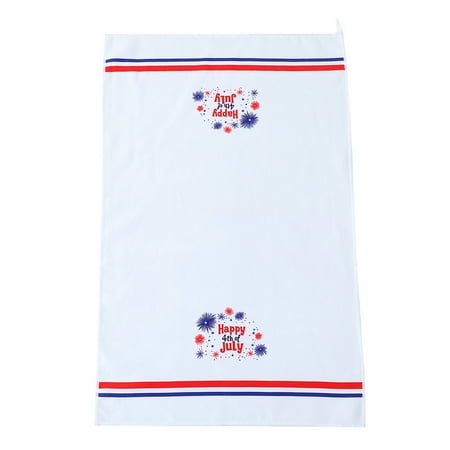 Oioii Patriotic Themed Polyester Kitchen Towel for Independence Day Soft Absorbent Platter Towel Practical Cleaning Cloth for Daily Use and Holiday Decoration. A