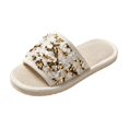 thumbnail image 2 of Willtoo Women Open Toe Flat Slides Sparkly Sequin Slip-On Sandals Non-Slip House Footwear Casual Summer Indoor Outdoor, 2 of 4