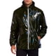 thumbnail image 1 of Chaqueta metálica INSPIRE CHIC para hombre, abrigo con capucha y cremallera brillante, negro, talla L, 1 of 1