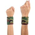 thumbnail image 2 of Suddora Cotton Terry Cloth Sweatband Set with 1 Headband and 2 Wristbands, Green Camo, 2 of 5