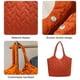 thumbnail image 5 of Bolso de mano acolchado para mujer, bolso de hombro grande, bolso de diseñador, bolso de trabajo con cremallera, bolso de mano de plumón, 5 of 6