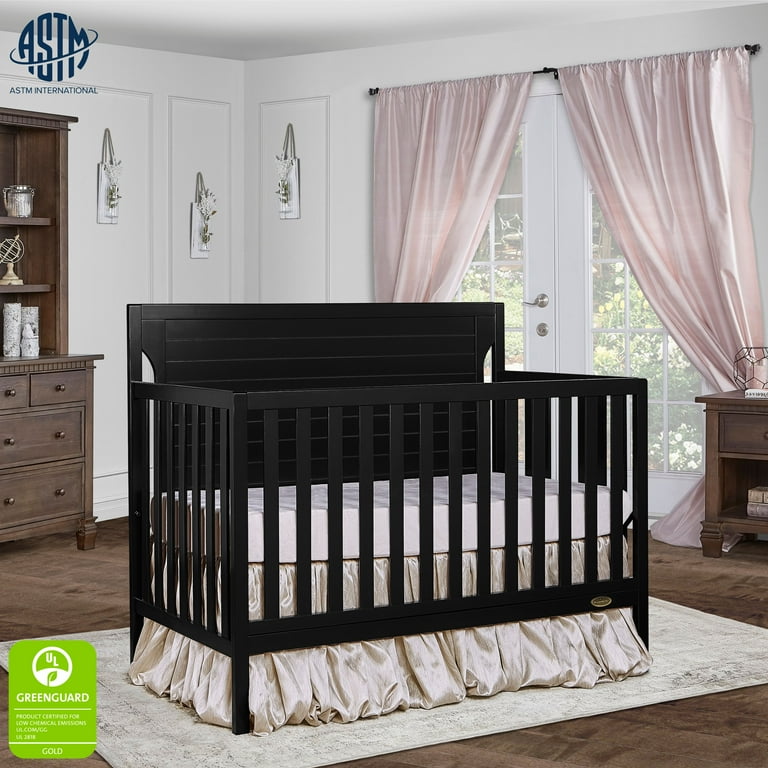 Dream On Me Cape Cod 5 in 1 Convertible Crib Black