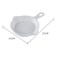 thumbnail image 3 of Ceramic Baking Pan Tableware Plate Snack Tray Household Baking Plate Baking Tray with Handle for Restaurant Home Dinner (White), 3 of 8