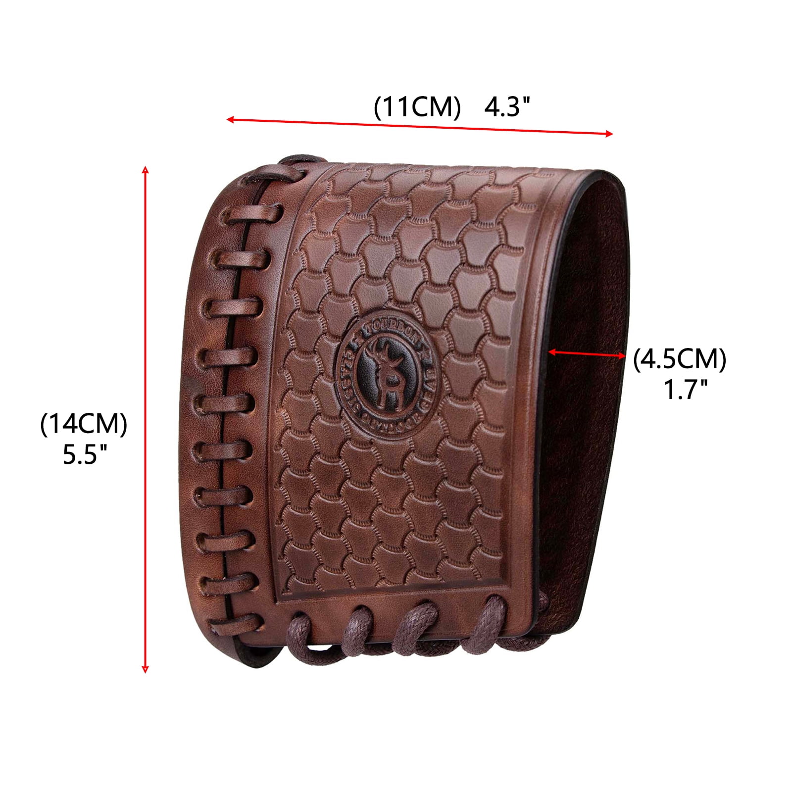 TOURBON Leather Recoil Pads for Hunting , Cheek Rest Riser -Brown