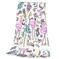 thumbnail image 3 of Bingfone Summer With Flamingo Print Flannel Fleece Blanket Throw Blanket For Bed,Sofa,Couch,Travel,Camping(80"X60"), 3 of 9