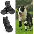 thumbnail image 5 of Botas protectoras, 4 piezas de zapatos para perros, suela suave antideslizante para perros pequeños y medianos (4#), 5 of 5