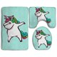 thumbnail image 1 of ABPHQTO Lindo y divertido unicornio arcoíris Juego de alfombras de baño de 3 piezas Alfombra de baño Alfombra de contorno y tapa de inodoro ABPHQTO Cont-CHAPPLE-28754, 1 of 2