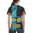 thumbnail image 5 of Bender Bending Futurama Teen T-Shirt Crewneck Short Sleeve Double-Sided Print Summer Tee Shirts Top For Youth Boys Girls Children Small, 5 of 7