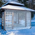 thumbnail image 5 of Fogcroll 8.5' X 10' Clear Tarps Heavy Duty Pvc 0.35mm Thick Tarpaulin Tarpaulin with Metal Grommets，protects Against Water, UV-Ray, Tear, Cold Weather Resistan for Greenhouse Balcony Garden, 5 of 13