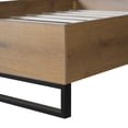 thumbnail image 6 of Christopher Knight Home Queen Bed Frame with Headboard, Two-Tone Platform Design, Natural+Black, 6 of 8