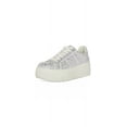 thumbnail image 6 of Steve Madden Rockaway-R White Lace Up Rounded Toe Low Top Fashion Sneakers (White Rhinestone, 10), 6 of 9