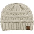thumbnail image 2 of GFDYREE Bonnet Chignon Désordonné (Beige) Tricot de Qualité CC, 2 of 2
