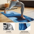 thumbnail image 4 of Light Blue Marble Flow Pattern Hot Yoga Mat Towel Non Slip for Hot Yoga - Quick-Drying Yoga Mat Cover with 4 Corner Pockets with Travel Bag - Hot Yoga Towel Non Slip 70"x26", 4 of 6