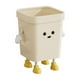 thumbnail image 2 of Bote de Basura de Plástico, Diseño de Patas, Fácil de Transportar con Asas, Color Beige Acogedor, Versátil para Cocina, Sala de Estar y Baño, Tamaño Compacto de 14 X 17,5 X 23 Cm., 2 of 6