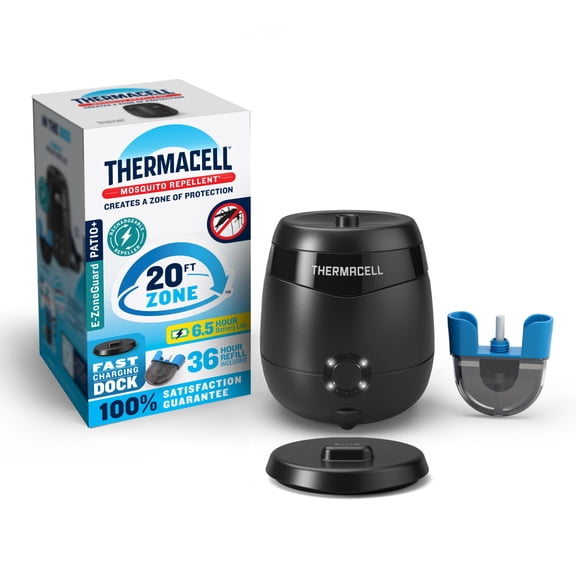 Thermacell E-ZoneGuard Patio Rechargeable Mosquito Repeller Fast Charging Dock with 36-Hr Refill and 6.5-Hr Battery