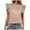 Beige, variant on Uaswgudfs Women's Elegant Mock Neck Ruffle Trim Tank Tops Sleeveless Summer Office Trendy fashion Blouses