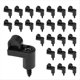 thumbnail image 1 of 24 Clips de Nailon para Mosquiteros de 3/8 de Pulgada con Tornillos de Aleación para una Fijación Segura - Negros, 1 of 7