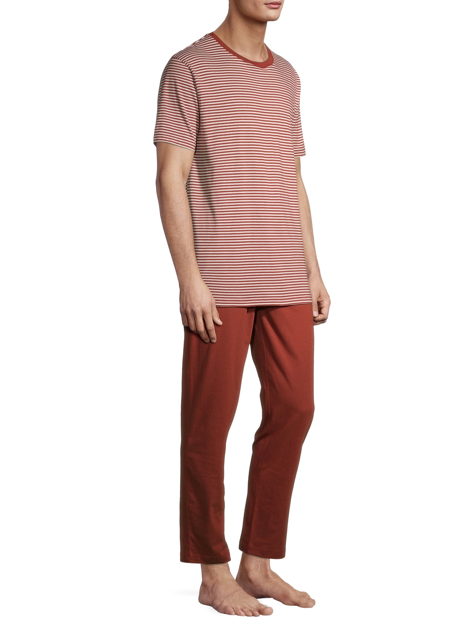 Hanes Men's Soft Pajama Short Sleeve Top and Pants Set