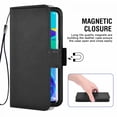 thumbnail image 4 of Cover for Huawei P30pro Cover, Mobile Phone Cover Compatible with Huawei P30pro, Mobile Phone Cover Protective Cover Bag Case Fabric And Pu Leather with Credit Card Holder, Black, 4 of 7
