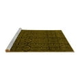 thumbnail image 2 of Ahgly Company Machine Washable Indoor Square Abstract Yellow Modern Area Rugs, 5' Square, 2 of 4