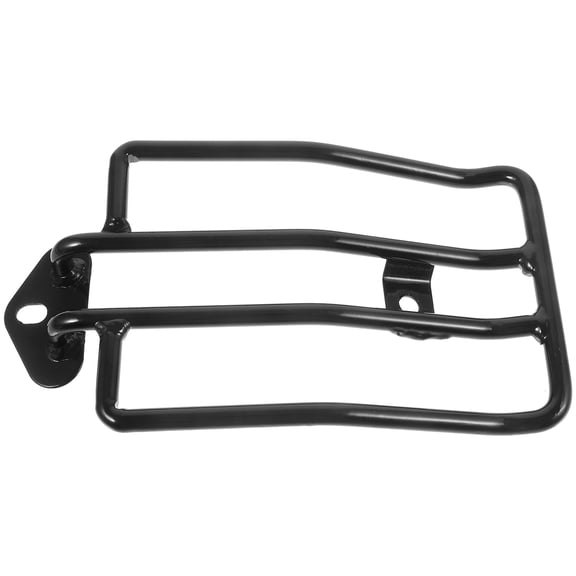 FELTECHELECTR Black Metal Motorcycle Saddlebag Support Rack Vintage Style Side Carrier for Easy Installation and Secure Fit