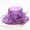 Bright Purple, variant on Mengen Women's Topper Church Bell Hat Tea Party Wedding Floral Hat/Flesh Pink