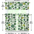 thumbnail image 6 of St Patricks Day Kitchen Curtains Valances 3 Piece Set,Spring Lucky Clover Shamrock Polka Dot Rod Pocket Kitchen Tier Curtain over Sink Window,Cute Farmhouse Cafe Curtains for Holiday Decor 36 Inch, 6 of 6