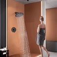 thumbnail image 3 of TVTIUO Shower System Matte Black Rain Shower Faucet Set with 8" Rainfall Shower Head,Single Handle Shower Fixtures Shower Kit, 3 of 9